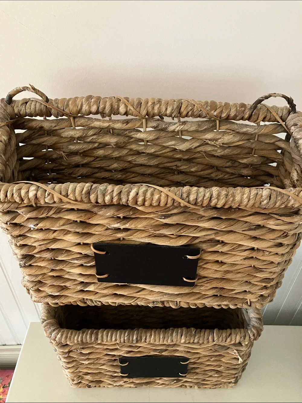 Woven Seagrass Storage Basket - Natural
